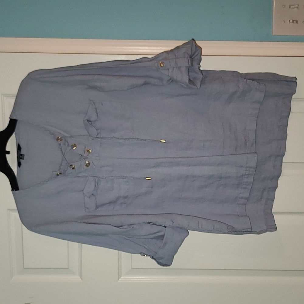 Company Ellen Tracy Linen Tunic Top medium